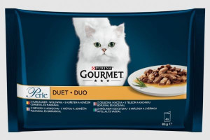 Karma dla kota Gourmet Perle duet mięsny (4x85 g) x 12 opakowań