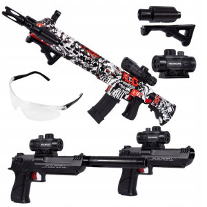 Pistolet Karabin 2w1 Automat Na Kulki Żelowe Laser