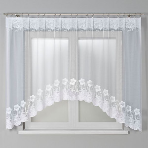 Firanka gotowa żakardowa 007164 - 160x310 cm - biały