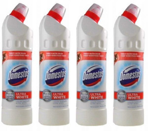 Płyn czyszcząco-dezynfekujący Domestos ultra white 750 ml x4 sztuki