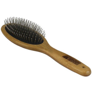 Bamboo Groom Owalna Szczotka Z Igłami Ze Stali Nierdzewnej Rozmiar L