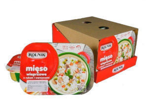 Mięso wieprzowe z ryżem i warzywami 300 g Rolnik x 6 sztuki