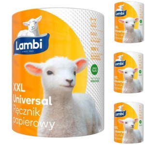 Ręcznik papierowy 2-warstwowy Lambi Universal XXL x 4 sztuki