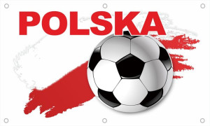 BANER + opaski Flaga Polski Euro Mundial 125x77cm