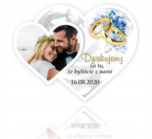 FOTO MAGNES serce Podziękowanie dla GOŚCI Ślub