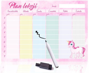Magnetyczny Plan lekcji + PISAK Gratis Magnes 042