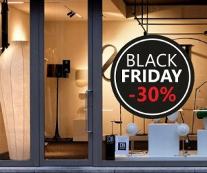 Naklejka BLACK FRIDAY -30% na witrynę 50cm BF005