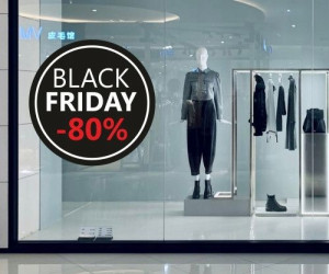 Naklejka BLACK FRIDAY -80% na witrynę 50cm BF004