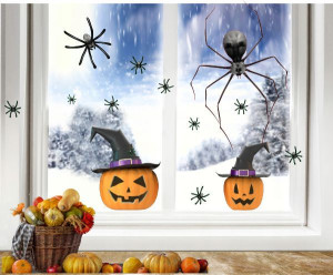 Naklejki Halloween Ozdoby na okno szybę Dekoracje