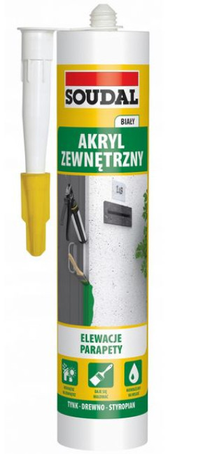 Soudal Akryl Elewacje Parapety Zewnętrzny 280ML