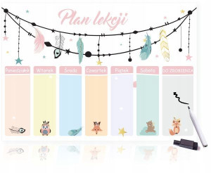 Plan lekcji na lodówkę + PISAK Gratis Magnes 043