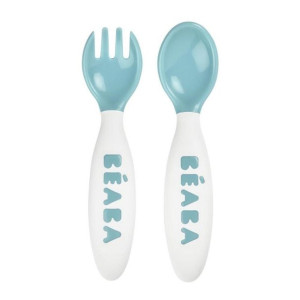 Beaba Sztućce plastikowe w etui blue