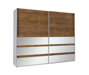 Szafa przesuwna LUX 22 z lustrem 244x206x64 cm