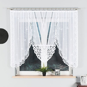 Firanka gotowa żakardowa 019370 - 250x140 cm - biały