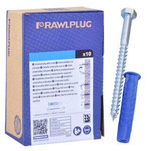 Rawlplug Kołek Rozporowy 12x60mm Z Wkrętem 8x80mm 10szt/opak 4all-12/80