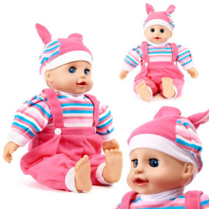 Lalka Maja bobas różowa 40cm, niemowlak