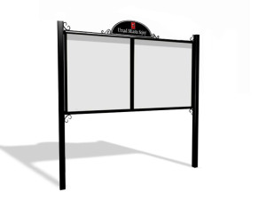 Gablota dekoracyjna 100 x 200 cm DWUDRZWIOWA Po obwodzie