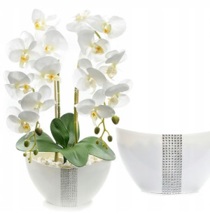 SZTUCZNY STORCZYK orchide kwiaty sztuczne JAK ŻYWY