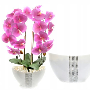 SZTUCZNY STORCZYK orchide kwiaty sztuczne JAK ŻYWY