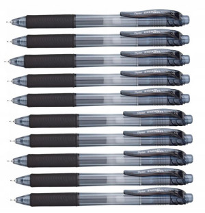 Cienkopis Kulkowy Pentel Energel Bln105 Czarny X10