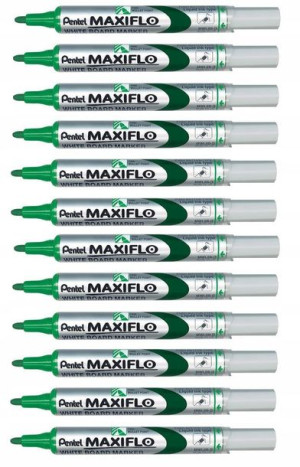 Marker do tablic PENTEL MAXIFLO S zielony x 12 SZT