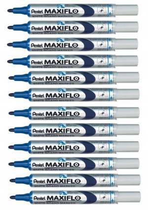 Marker tablic Pentel Maxiflo MWL5S niebieski x 12