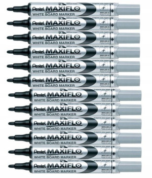 Marker do tablic PENTEL MAXIFLO S czarny x 12 SZT