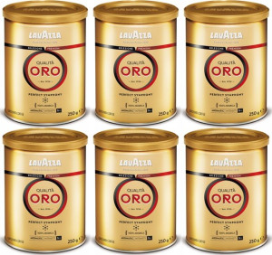 Kawa mielona Lavazza Qualita Oro puszka 250g x6