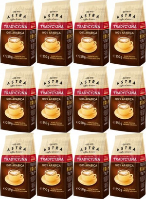Kawa mielona Astra Łagodna Tradycyjna 250g x12