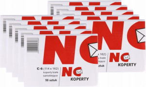 Koperta standardowa NC C6 samoklejąca SK 10x 50szt