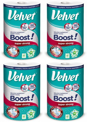 Velvet Ręcznik Papierowy 3-warstwowy Boost 4szt