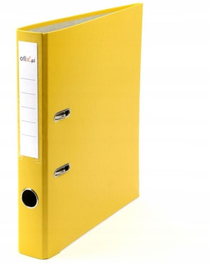 Segregator A4 50mm DŹWIGNIOWY z okuciem żółty