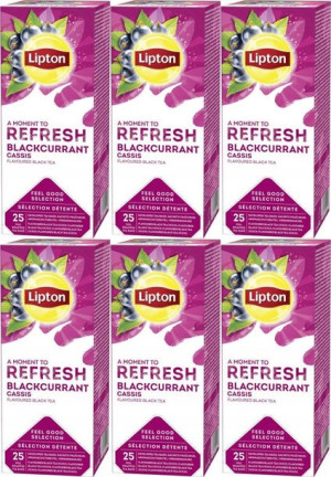 Herbata Lipton czarna porzeczka 6x25szt - 1.6g