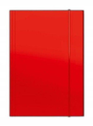 Teczka z gumką lakierowana A4 350g Czerwona x 100