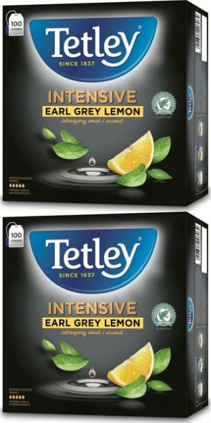 Herbata Earl Grey Tetley Intensive cytryna 200szt