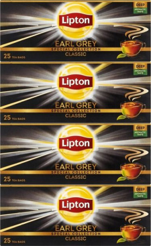 Herbata Earl Grey czarna w torebkach Lipton 100szt