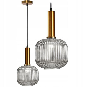 Lampa Sufitowa Wisząca Szklana Przezroczsta