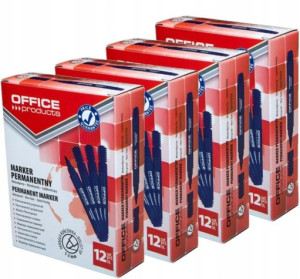Marker permanentny Office Products niebieski x50