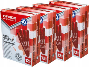 Marker permanentny Office Products czerwony x50