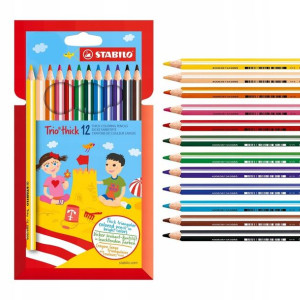 Kredki ołówkowe trójkąt JUMBO STABILO TRIO 12K x2