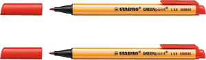 Cienkopis Stabilo Green Point 0.8mm czerwony x2