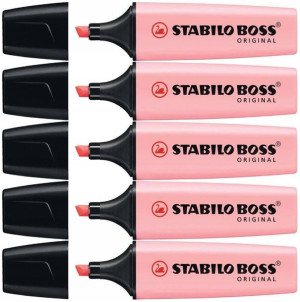 Zakreślacz Stabilo Boss original pastel różowy x5
