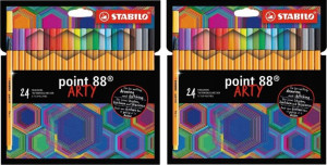 Cienkopis Stabilo Point 88 zestaw 24 kol etui ARTY