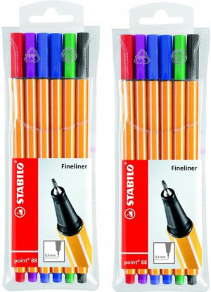 Cienkopisy Stabilo Kolorowe 88/6 Zestaw 12 Sztuk