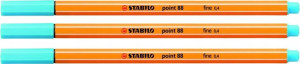 Cienkopis Stabilo Point 88/57 Lazur x 3 SZTUKI