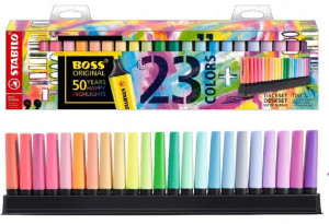 Zakreślacz Stabilo Boss 23 kolory komplet ETUI x2