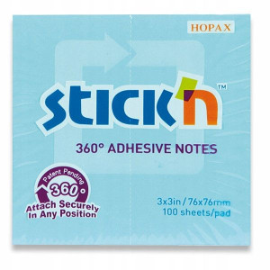 Notes samoprzylepny 76x76mm 360 stopni Hopax