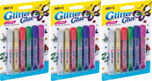 Klej z brokatem Amos 10.5ml 18szt