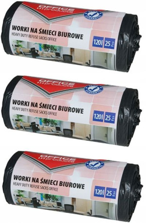 Worki na śmieci biurowe Office Products 120l 75szt