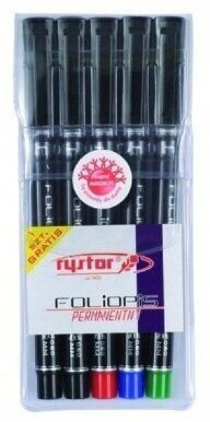 Foliopis pisak płyt CV DVD Rystor 10 KOLORÓW MIX